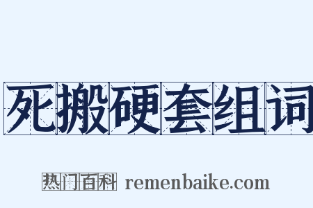 死搬硬套组词是什么意思的图片